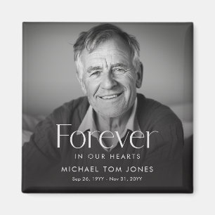 Elegant Celebration of Life Photo Funeral Magnet