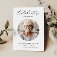 Elegant Celebration of Life Photo Memorial Funeral