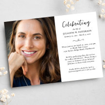 Elegant Celebration of Life Photos Custom Poem