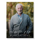 Elegant Celebration of Life Script Photo Funeral 