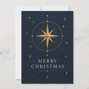 Elegant Celestial Christmas, Midnight Navy style Card