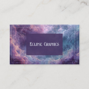 Elegant Celestial Galaxy Nebula Purple Pink Blue Business Card