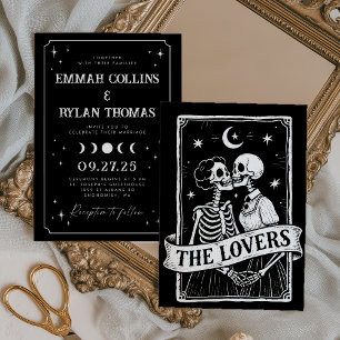 Elegant Celestial Lovers Tarot Card Wedding