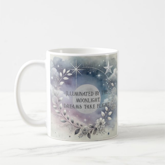Elegant Celestial Moon Mug (Left)