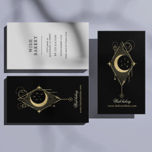 Elegant Celestial Mystical Vertical Business Card