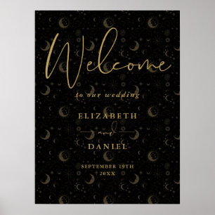 Elegant Celestial Mystical Wedding Welcome Sign