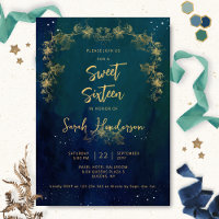 Elegant Celestial Starry Night Sweet Sixteen