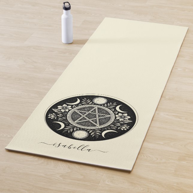 Elegant Celestial Sun Moon Personalised  Yoga Mat (In Situ)