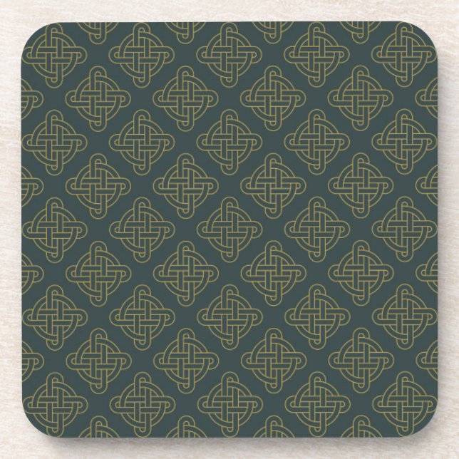 Elegant Celtic Knot Pattern Coaster (Front)