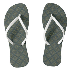 Elegant Celtic Knot Pattern Flip Flops