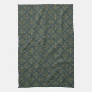 Elegant Celtic Knot Pattern Tea Towel