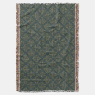 Elegant Celtic Knot Pattern Throw Blanket