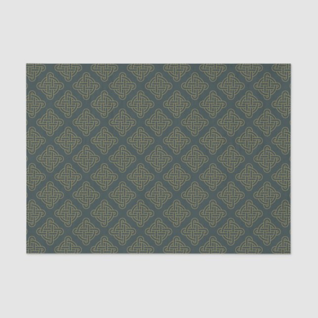 Elegant Celtic Knot Pattern Tissue Paper (Front)