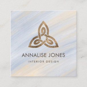 Elegant Celtic Trinity Knot Ornament Square Business Card