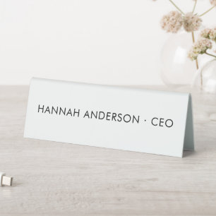Elegant CEO Table Name Sign Personalised