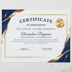 Elegant Certificate of Appreciation