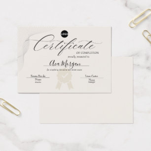 Elegant Certificate of Completion Template