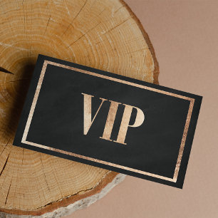 Elegant chalk black rose gold VIP card club member