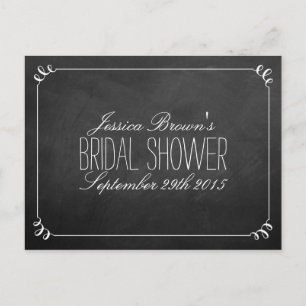Elegant Chalkboard Bridal Shower Recipe Cards