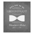 Elegant Chalkboard Groomsman Bow Tie