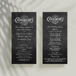 Elegant Chalkboard Wedding Ceremony Programs Rack Card<br><div class="desc">Elegant Chalkboard Wedding Ceremony Programs.</div>
