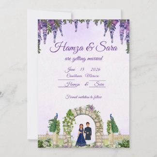 Elegant Chalkboard Wedding Invitation | Floral Sav