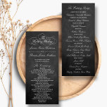 Elegant Chalkboard Wedding Program Template Rack Card<br><div class="desc">Elegant Chalkboard Wedding Program Template.</div>