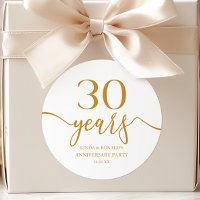 Elegant Champagne 30th Wedding Anniversary