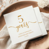 Elegant Champagne 5th Wedding Anniversary