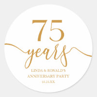 Elegant Champagne 75th Wedding Anniversary