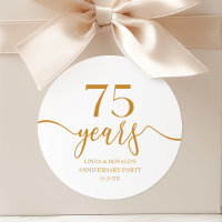Elegant Champagne 75th Wedding Anniversary