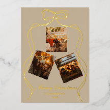 Elegant Champagne Beige Gold Foil Photo