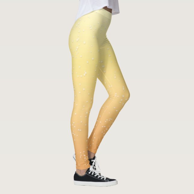 Elegant Champagne Bubbles Leggings (Right)