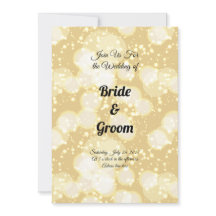Elegant Champagne Bubbles Wedding Invitation