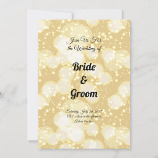 Elegant Champagne Bubbles Wedding Invitation