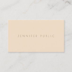 Elegant Champagne Colour Trendy Minimalist Templat Business Card