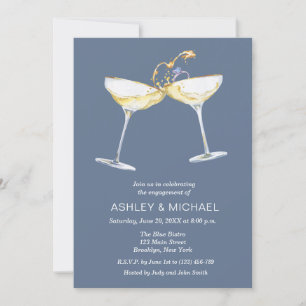Elegant Champagne Engagement Party Invitation
