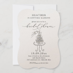 Elegant Champagne Tower Bridal Shower Invitation