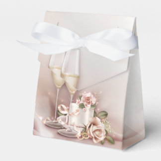 Elegant Champagne Wedding Favour Box