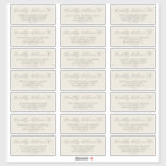 Elegant Champagne Wedding Guest Address Labels<br><div class="desc">These elegant champagne wedding guest address labels are perfect for a simple wedding. The minimalist light beige and grey design features fancy romantic typography with modern glam style. Customisable in any colour. Keep the design minimal and classy, as is, or personalise it by adding your own graphics and artwork. Customise...</div>