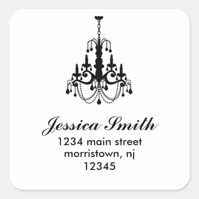 Elegant Chandelier Address Labels (Front)