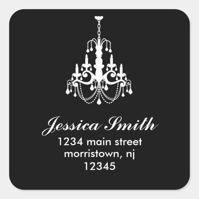 Elegant Chandelier Address Labels (Front)