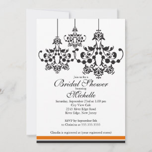 Elegant Chandelier Bridal Shower Invitation