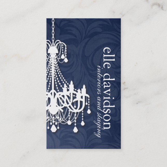 Elegant Chandelier Business Card (Front)