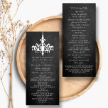 Elegant Chandelier Chalkboard Wedding Program Rack Card<br><div class="desc">Elegant Chandelier Chalkboard Wedding Collection Programs.</div>