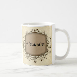 Elegant Chandelier Frame Personalised Name Coffee Mug