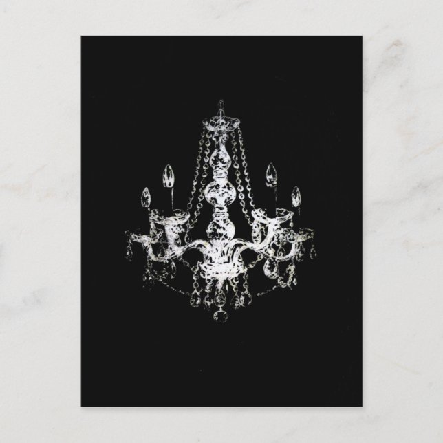 Elegant Chandelier - Postcard / Invitations / RSVP (Front)