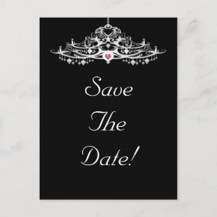 Elegant Chandelier Save The Date Wedding Announcement Postcard