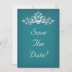 Elegant Chandelier Save The Date Wedding Invitation