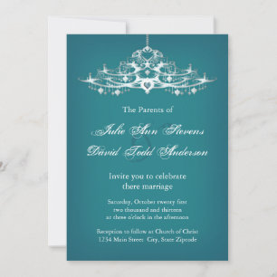 Elegant Chandelier Wedding Invitation